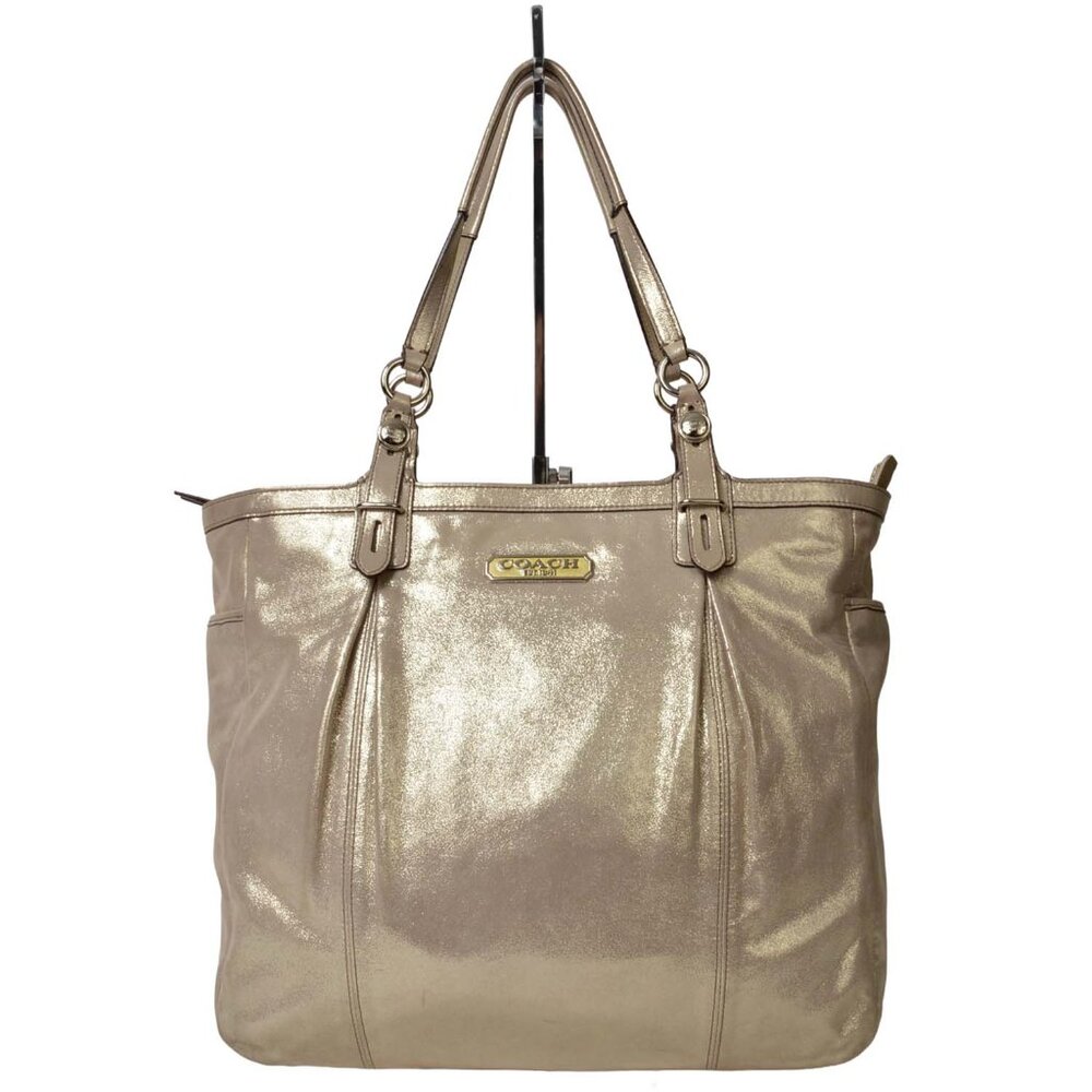 COACH F16562 Hampton Laguna Shimmery Leather Tote